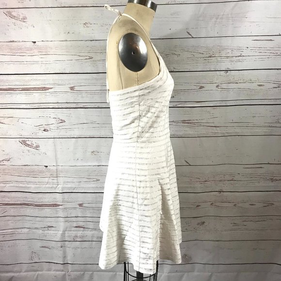 Parker NY White Karmen Lace Trim Silk Dress - Picture 7 of 12